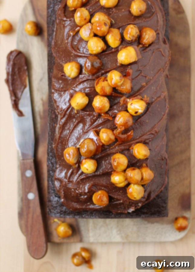 Decadent Chocolate Loaf with Gianduja Ganache 6 Chocolate Loaf Cake with Gianduja Ganache and Caramelized Hazelnuts // FoodNouveau.com
