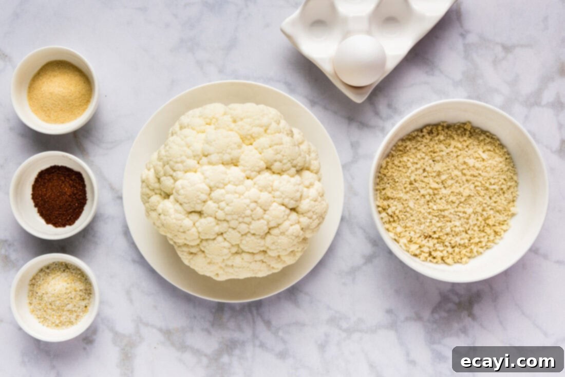 Crispy Air Fried Cauliflower 4 Ingredients for Air Fryer Fried Cauliflower