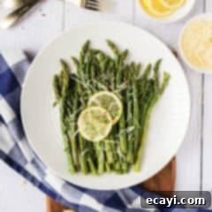 Quick and Tender Instant Pot Asparagus 10 Plate of Instant Pot Asparagus with lemon slices