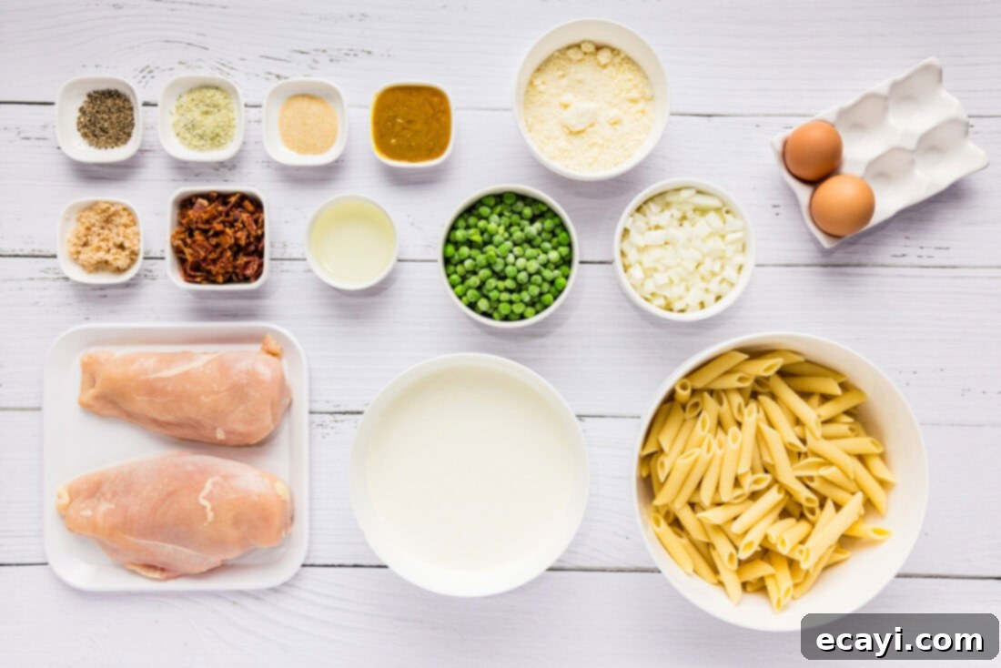 Luscious Chicken Carbonara 4 Ingredients for Chicken Carbonara