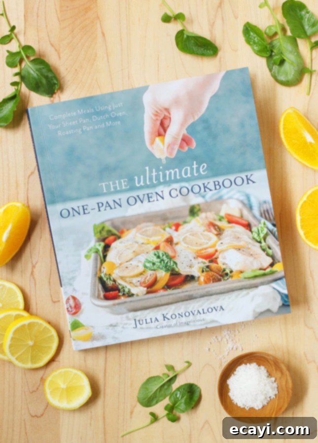 Golden Citrus Spatchcock Chicken 5 The Ultimate One-Pan Oven Cookbook, by Julia Konovalova from the blog Imagelicious // FoodNouveau.com