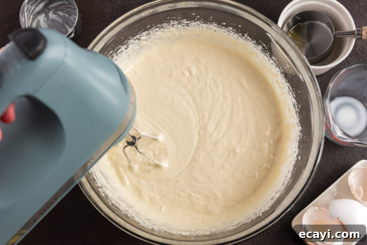 Ruby Maraschino Bundt 8 beating cake mix ingredients with a hand mixer