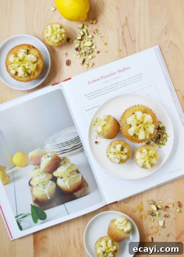 Pistachio Lemon Zing 3 Homemade Lemon Pistachio Cupcakes, soft and flavorful
