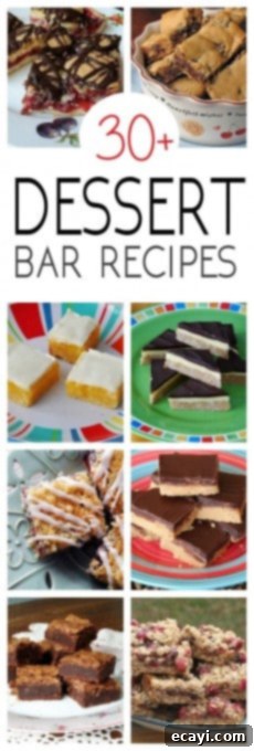 Baked Bar Bliss More Than 45 Sweet Recipes 4 Photos of different dessert bar recipes.