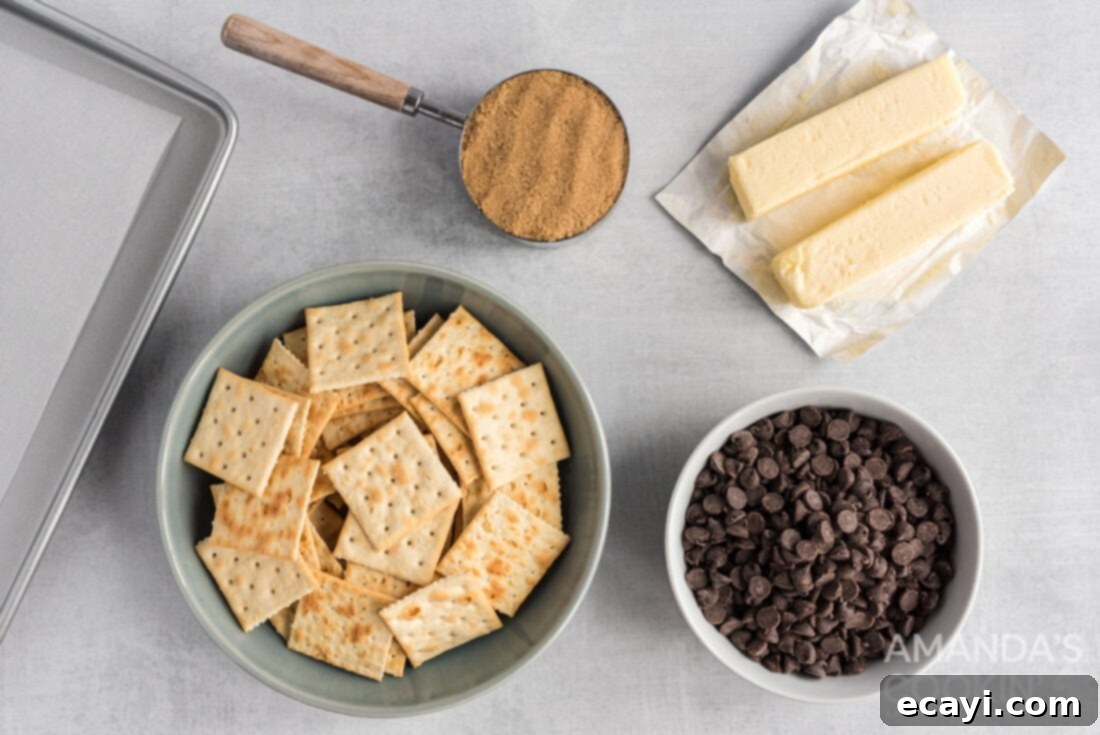 Salty Sweet Toffee Crunch 4 ingredients for Saltine Toffee