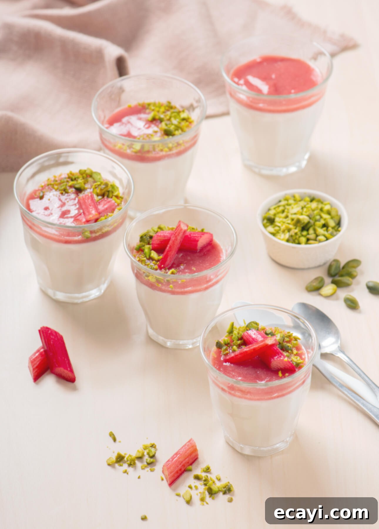Blush Rhubarb Dream 2 Rhubarb Panna Cotta // FoodNouveau.com