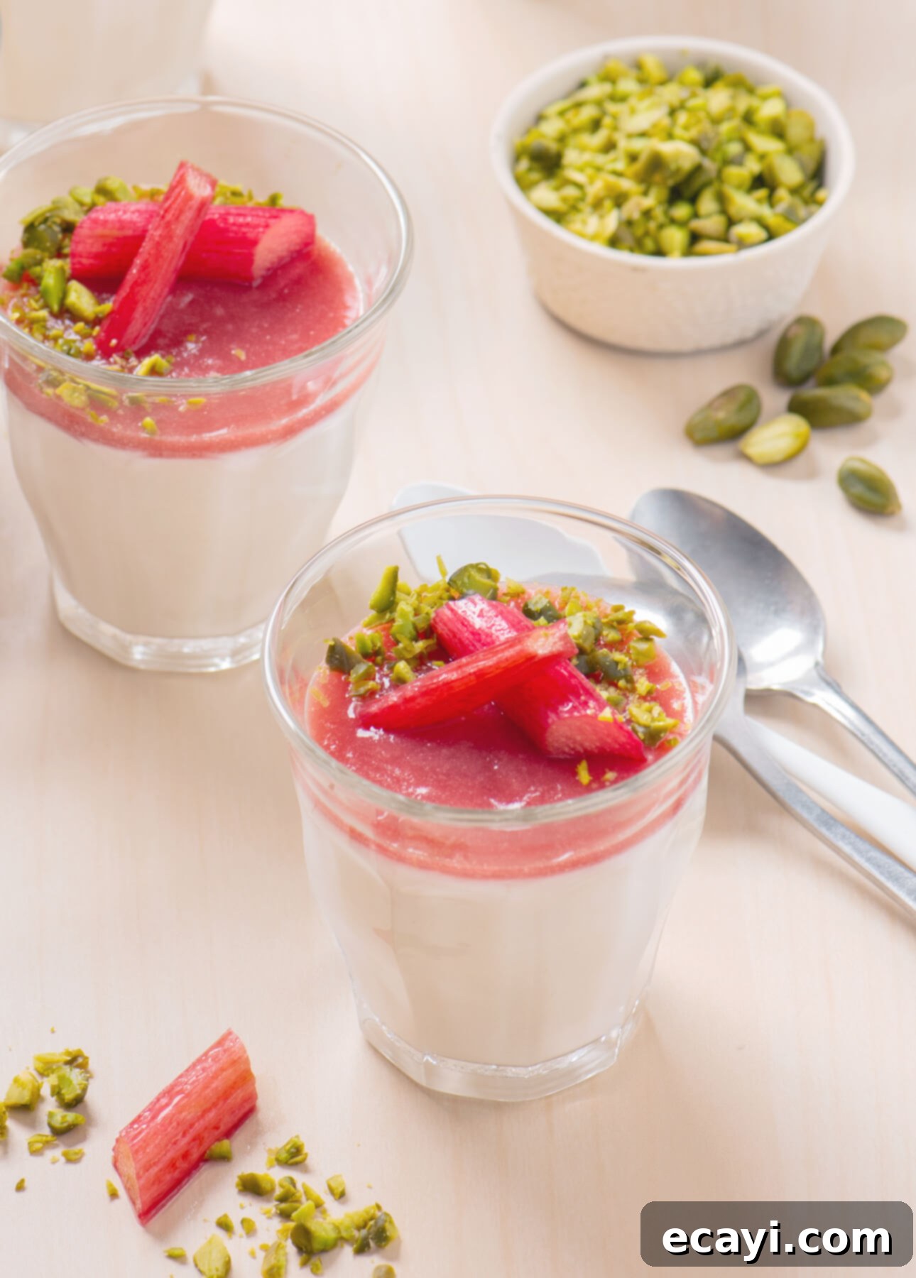 Blush Rhubarb Dream 4 Rhubarb Panna Cotta // FoodNouveau.com