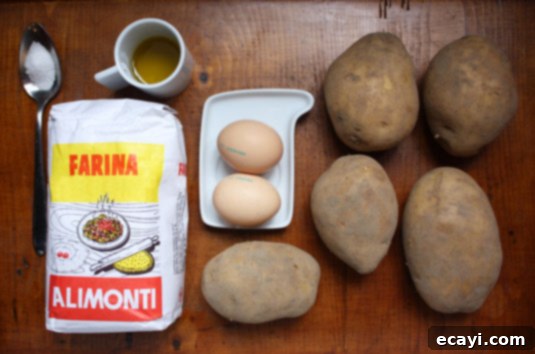 Ingredients for Homemade Gnocchi // FoodNouveau.com Ingredients for Homemade Gnocchi // FoodNouveau.com