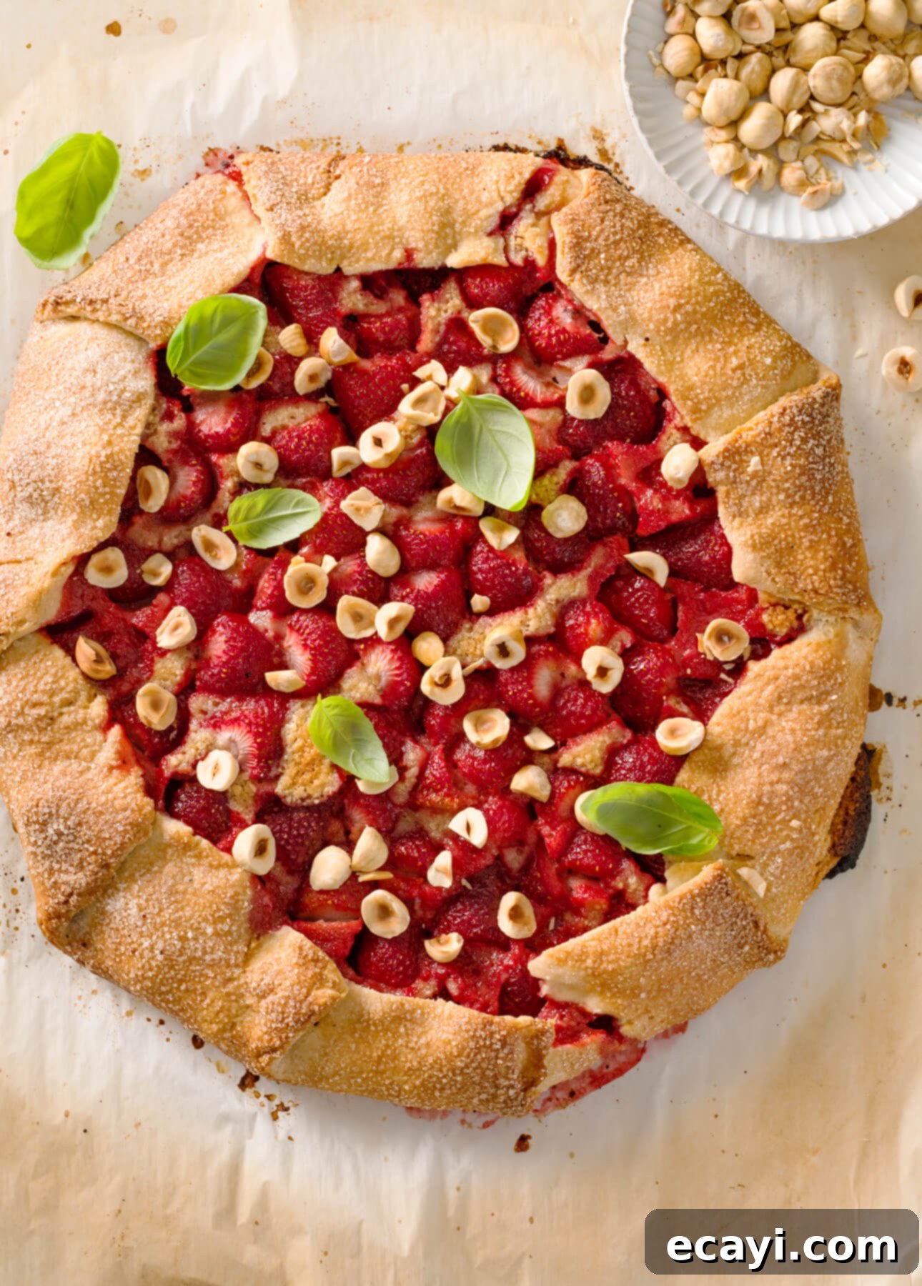 Rustic Hazelnut Strawberry Galette 2 Hazelnut and Strawberry Galette // FoodNouveau.com