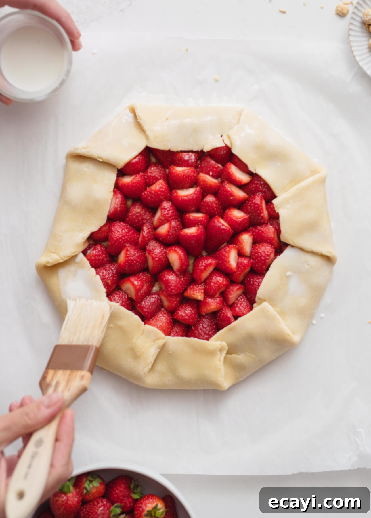 Rustic Hazelnut Strawberry Galette 11 Hazelnut and Strawberry Galette // FoodNouveau.com