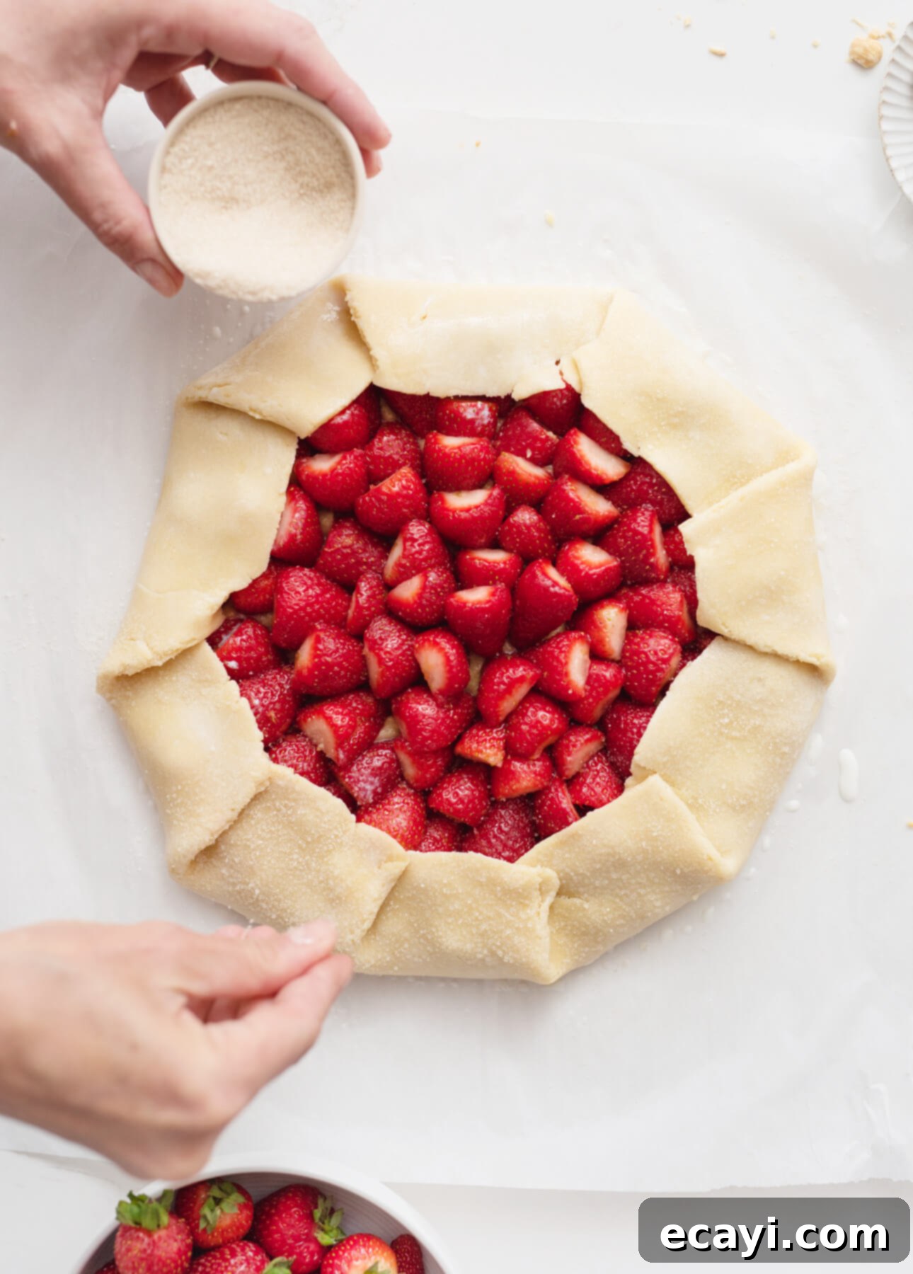 Rustic Hazelnut Strawberry Galette 12 Hazelnut and Strawberry Galette // FoodNouveau.com