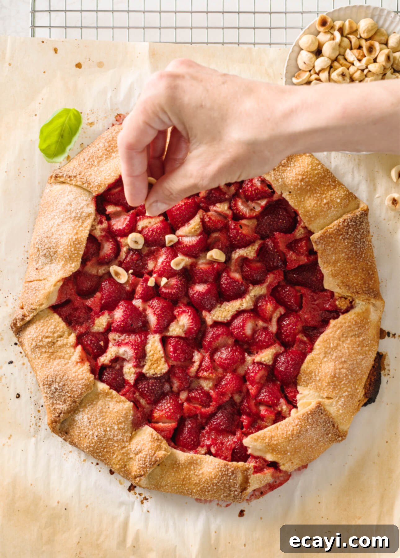 Rustic Hazelnut Strawberry Galette 6 Hazelnut and Strawberry Galette // FoodNouveau.com