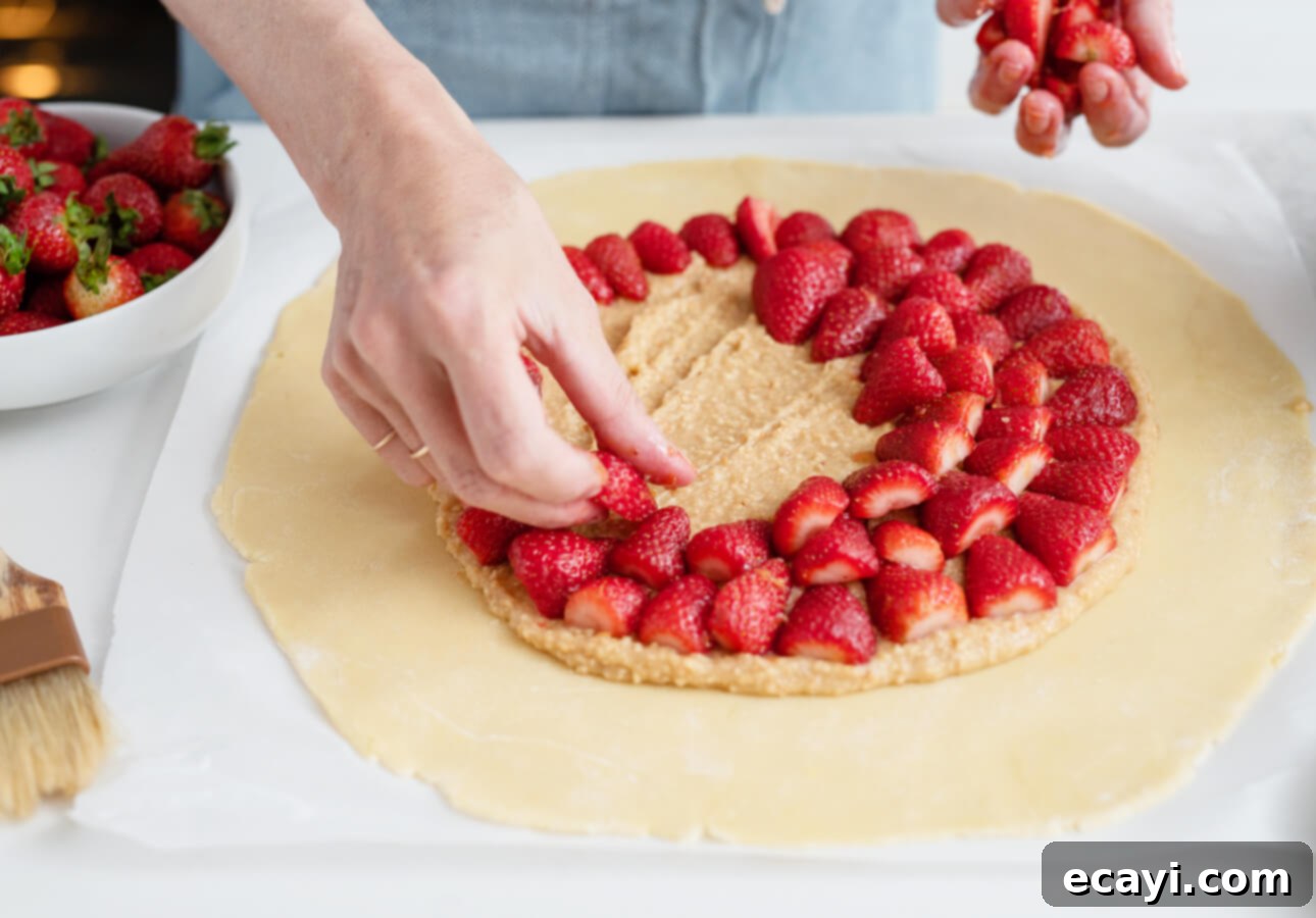 Rustic Hazelnut Strawberry Galette 9 Hazelnut and Strawberry Galette // FoodNouveau.com