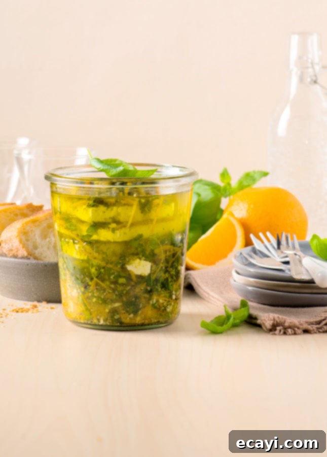Zesty Orange Herb Feta 2 Orange-and-Fresh-Herb Marinated Feta // FoodNouveau.com