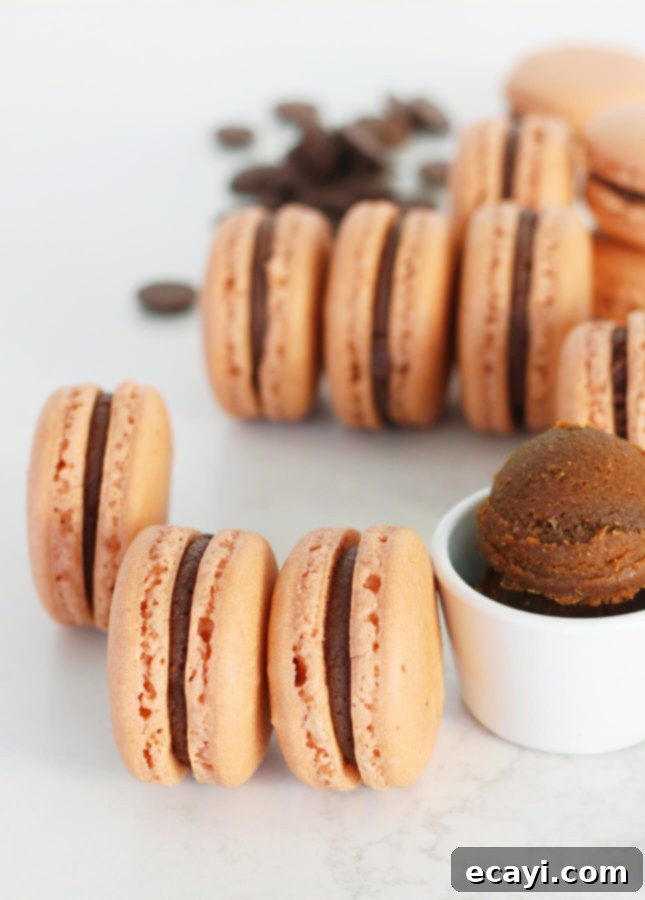 Umami-Kissed Milk Chocolate Macarons 5 Milk Chocolate Miso Macarons // FoodNouveau.com