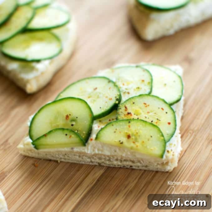 What do you get when you combine crisp cucumbers, zesty cream cheese, and soft pita bread? These mouthwatering cucumber sandwiches! Cucumber sandwiches