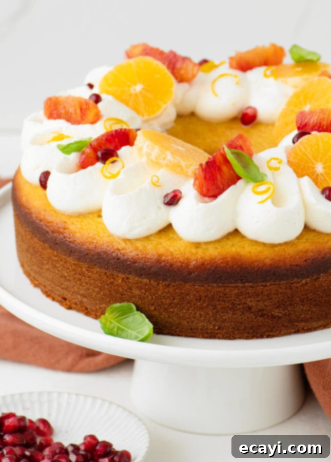 Sunshine Orange Yogurt Cake with Zesty Citrus Cloud 4 Easy Orange Yogurt Cake with Citrus Whipped Cream // FoodNouveau.com