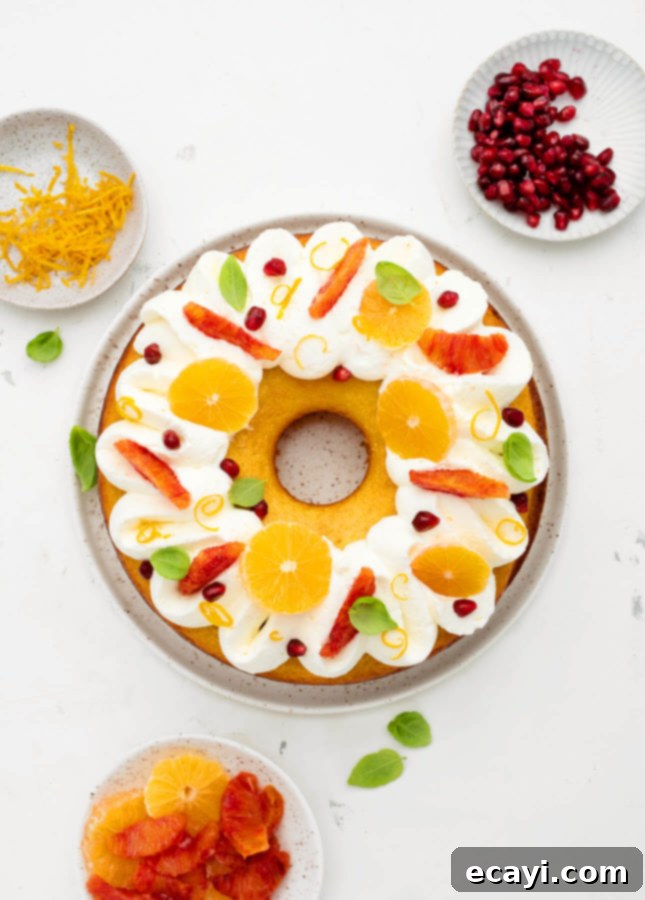 Sunshine Orange Yogurt Cake with Zesty Citrus Cloud 5 Easy Orange Yogurt Cake with Citrus Whipped Cream // FoodNouveau.com
