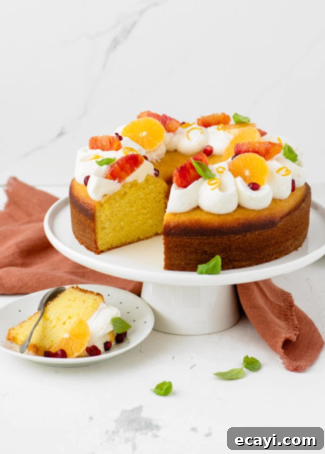 Sunshine Orange Yogurt Cake with Zesty Citrus Cloud 6 Easy Orange Yogurt Cake with Citrus Whipped Cream // FoodNouveau.com