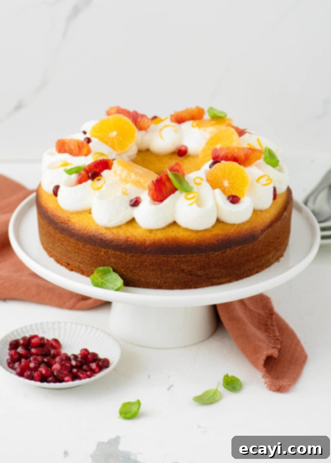 Sunshine Orange Yogurt Cake with Zesty Citrus Cloud 7 Easy Orange Yogurt Cake with Citrus Whipped Cream // FoodNouveau.com