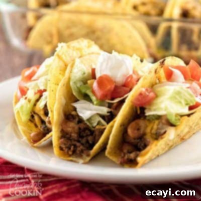 Fiesta Taco Bake 4 BEEF AND BEAN OVEN TACOS