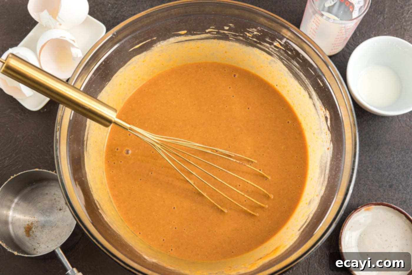 Chocolate Pumpkin Enchantment 9 pumpkin pie mix in a bowl