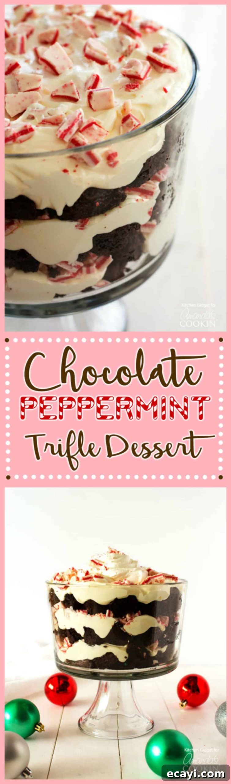 Festive Peppermint Chocolate Trifle 7 Collection of mouth-watering chocolate peppermint trifle photos, showcasing various angles and close-ups.
