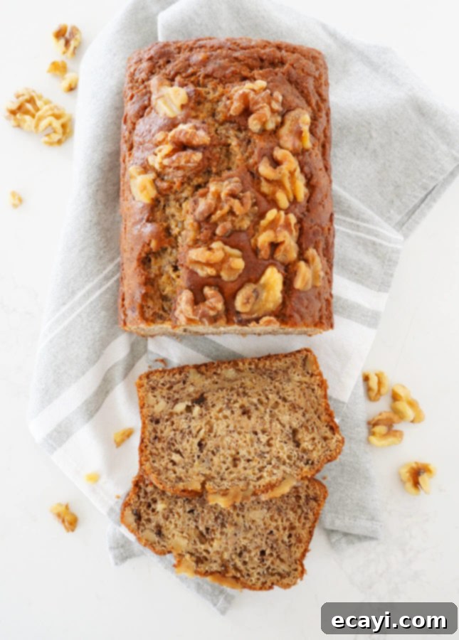 The Secret to Ultimate Banana Bread 9 Slices of perfect banana bread: aromatic, tender and moist // FoodNouveau.com