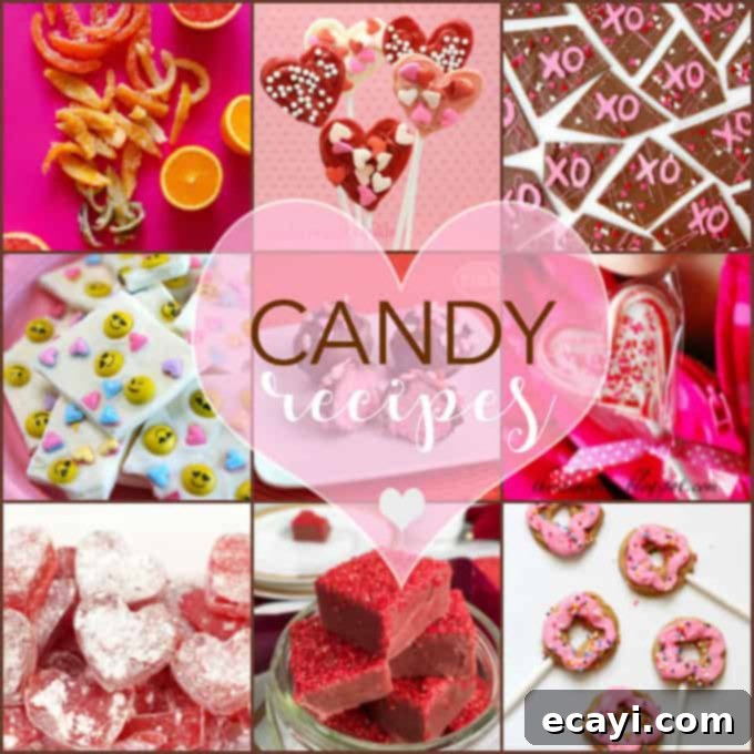Fudge, chocolate, hard candy, lollipops and more! All sorts of fun homemade candy recipes to help you celebrate Valentine's Day in the sweetest way. 24 Homemade Candy Recipes: perfect for Valentine's Day