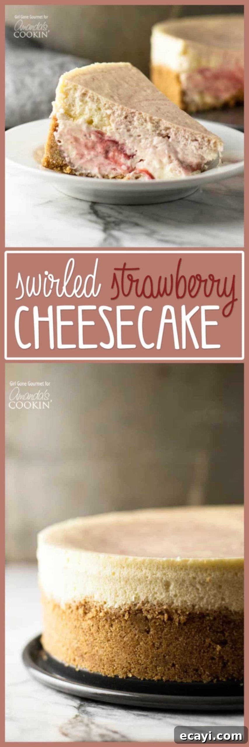 Luscious Strawberry Swirl Cheesecake 7 Strawberry Swirl Cheesecake