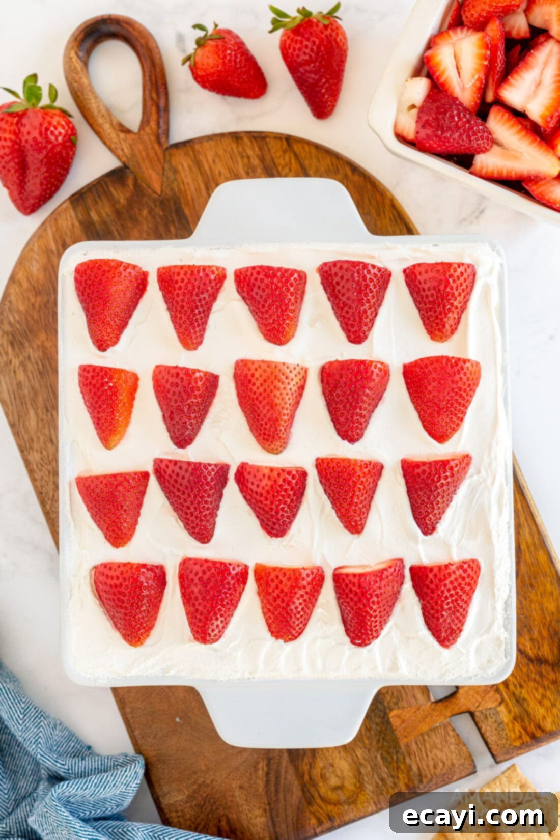 Strawberry Cloud Cake 11 pan of strawberry icebox cake, perfectly set and ready to serve
