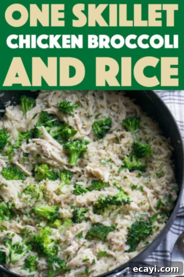 Skillet Chicken and Broccoli & Rice: Check out my new favorite way to make absolute magic happen with chicken, fresh broccoli, and white rice in one skillet #onepan #skillet #skilletrecipes #chickenrecipes #chicken #broccoli #rice #easydinner #dinnerideas #onepotdinners #skilletdinner #chickendinner #chickencasserole #casserole Skillet Chicken, Broccoli & Rice
