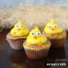 Whimsical Easter Chick Cupcakes 2 3 easter chick decorated cupcakes
