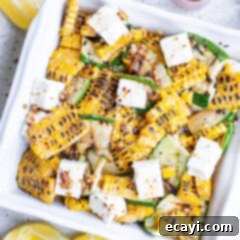 Grilled Corn, Zucchini and Feta Salad 13 Grilled Corn & Zucchini Salad with Feta