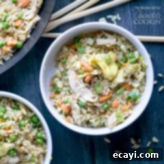 Ultimate Chicken Fried Rice 2 A bowl filled with Chicken and Rice