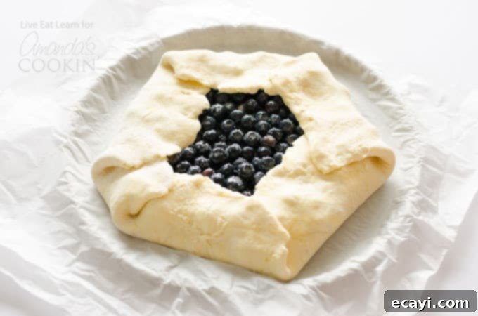 Golden Lemon Blueberry Galette 4 Lemon blueberry galette steps