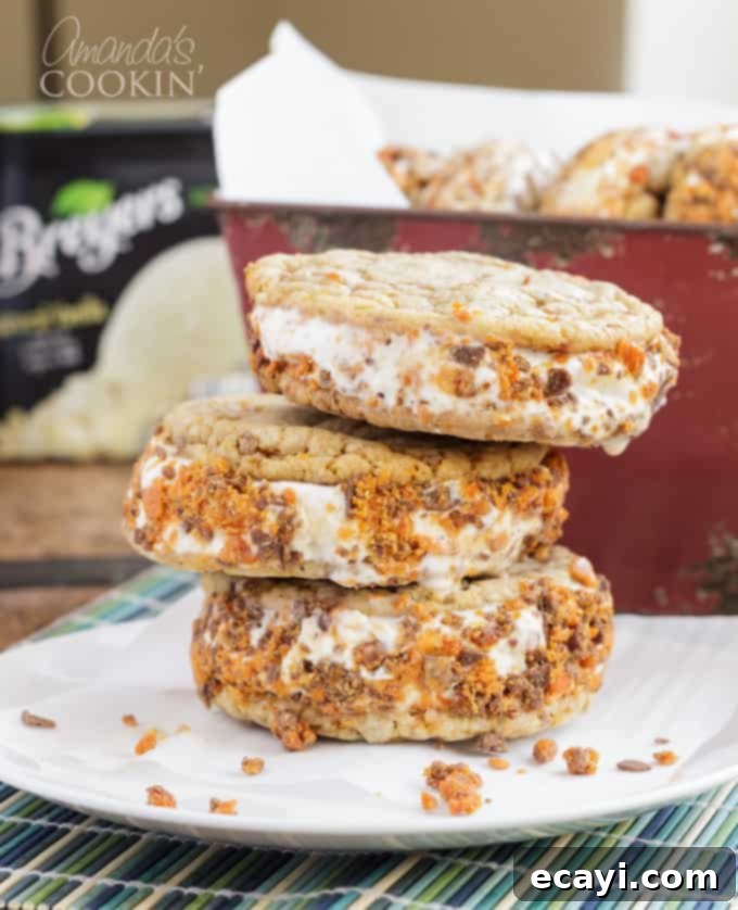 Butterfinger Crunch Ice Cream Sandwiches 2 Butterfinger Ice Cream Sandwiches