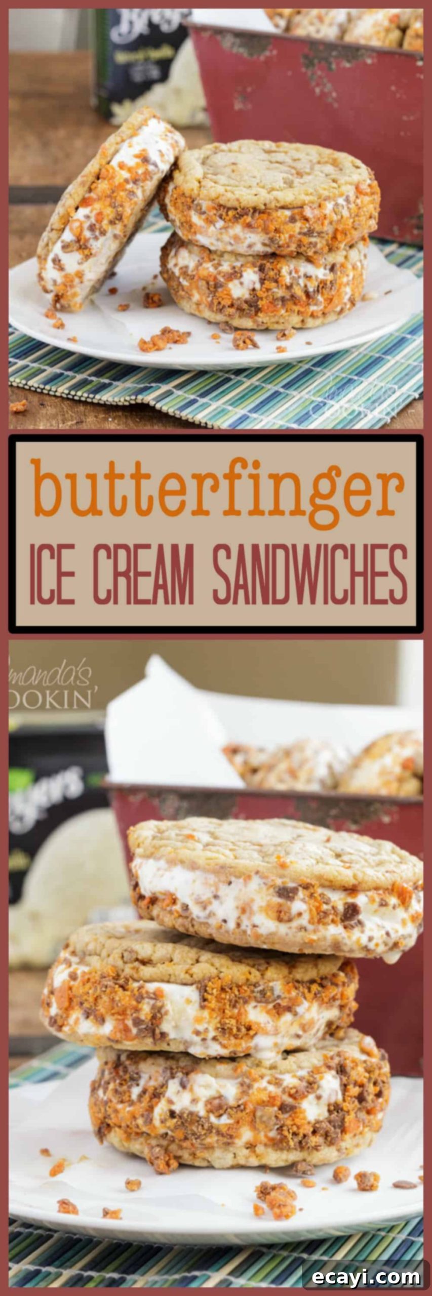 Butterfinger Crunch Ice Cream Sandwiches 11 pinterst image with text butterfinger ice cream sandwiches
