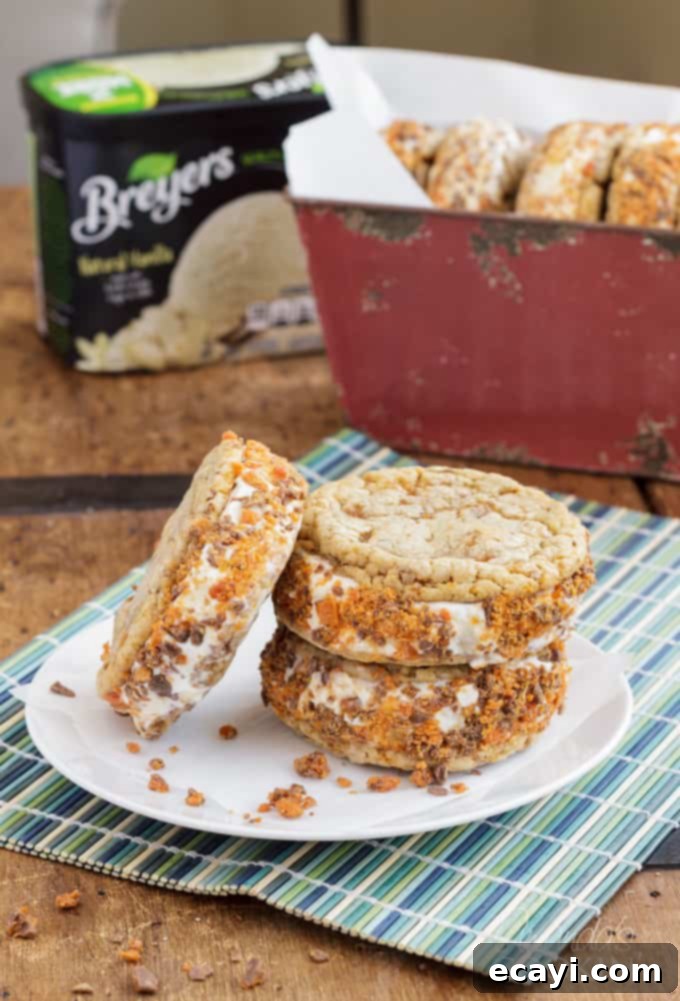Butterfinger Crunch Ice Cream Sandwiches 8 Butterfinger Ice Cream Sandwiches