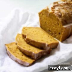 Golden Pumpkin Loaf with Maple Drizzle 2 sliced maple bread