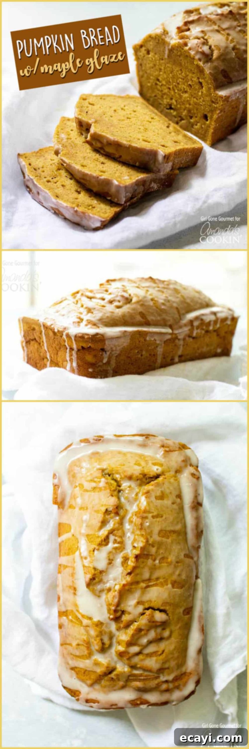 This pumpkin bread is an easy baking project to jump-start the fall season. The maple glaze drizzled on top makes a great treat for breakfast or dessert. #pumpkin #pumpkindessert #bread #maple #glaze #fallrecipes #falldessert #quickbread #thanksgiving Pumpkin Bread with Maple Glaze