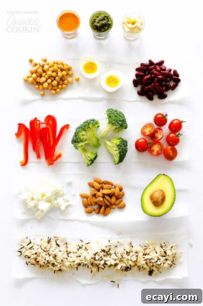 Meal prep has never been easier. Have you been wanting to learn how to meal prep your lunches? Here's an easy way to get lunch made quickly and deliciously. #healthy #lunch #mealprep #mealpreplunch #healthylunch #vegetarianmealprep #vegetarian #vegetables #chickpeas #broccoli #protein prepped veggies for meal prep