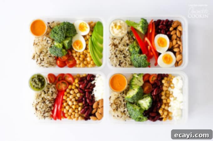 Meal prep has never been easier. Have you been wanting to learn how to meal prep your lunches? Here's an easy way to get lunch made quickly and deliciously. #healthy #lunch #mealprep #mealpreplunch #healthylunch #vegetarianmealprep #vegetarian #vegetables #chickpeas #broccoli #protein Meal prep has never been easier!