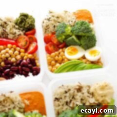 Smart Prep Endless Combos 2 A plastic container filled with rice, eggs, broccoli