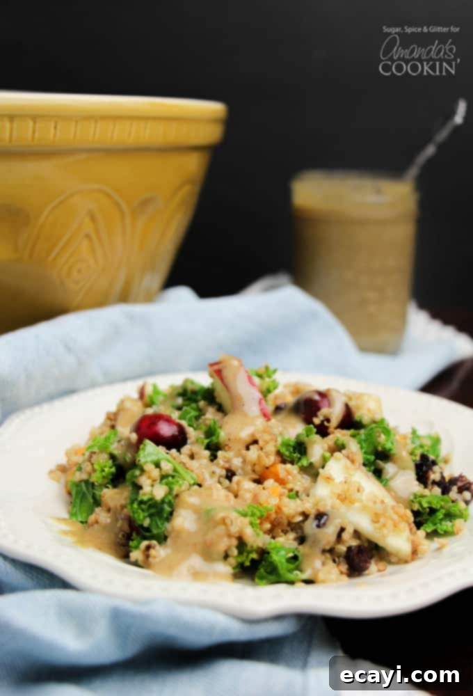 Fall quinoa salad recipe Fall quinoa salad on a plate