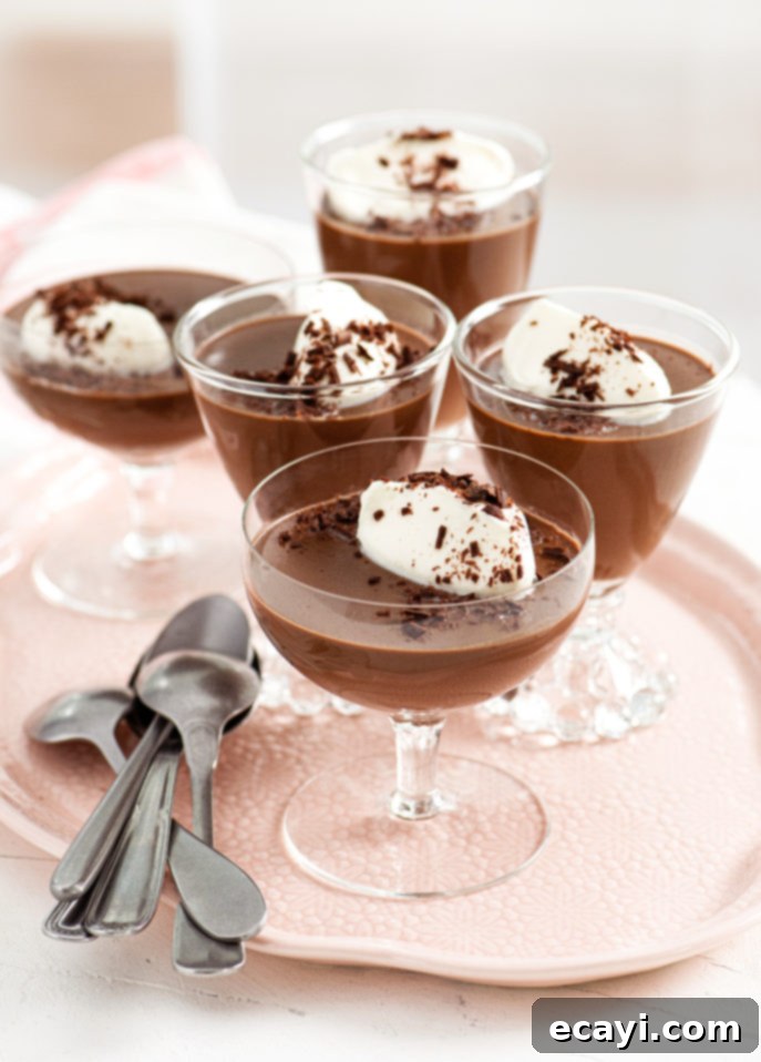 Kadifemsi Fransız Çikolatalı Pots de Crème Tarifi 7 Homemade Dark Chocolate Pots de Crème, an Elegant and Easy French Dessert for entertaining