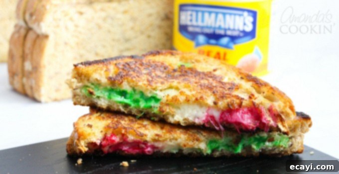 Holiday Comfort Melt 7 A sandwich cut in half