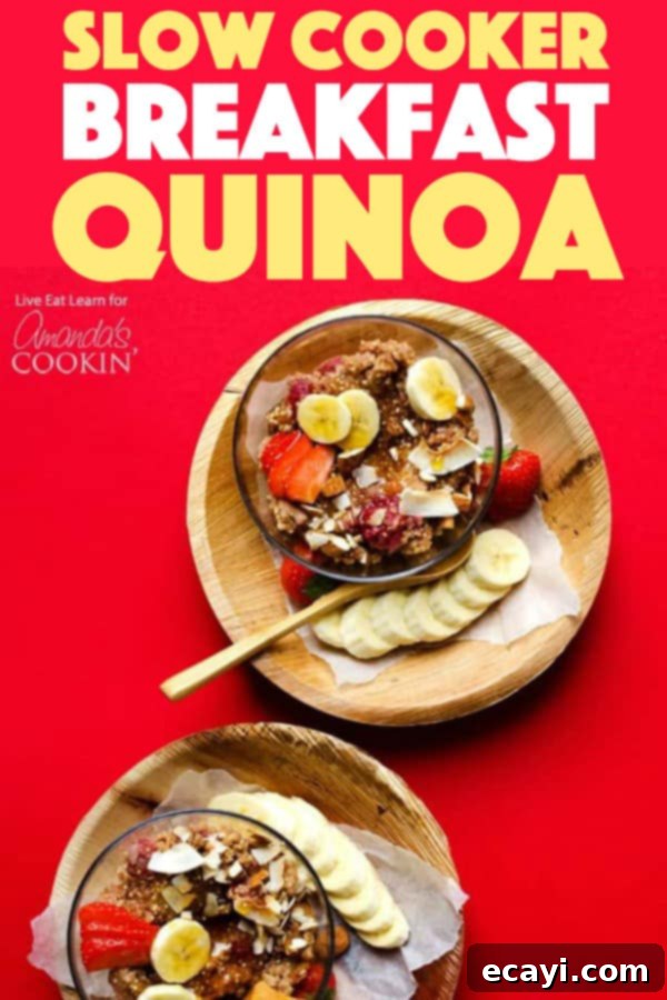 Effortless Overnight Slow Cooker Quinoa 3 Slow Cooker Breakfast Quinoa