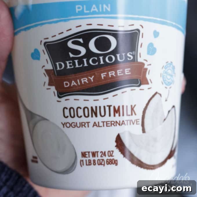 Velvet Vegan Blends 3 So Delicious coconutmilk yogurt, a vegan alternative