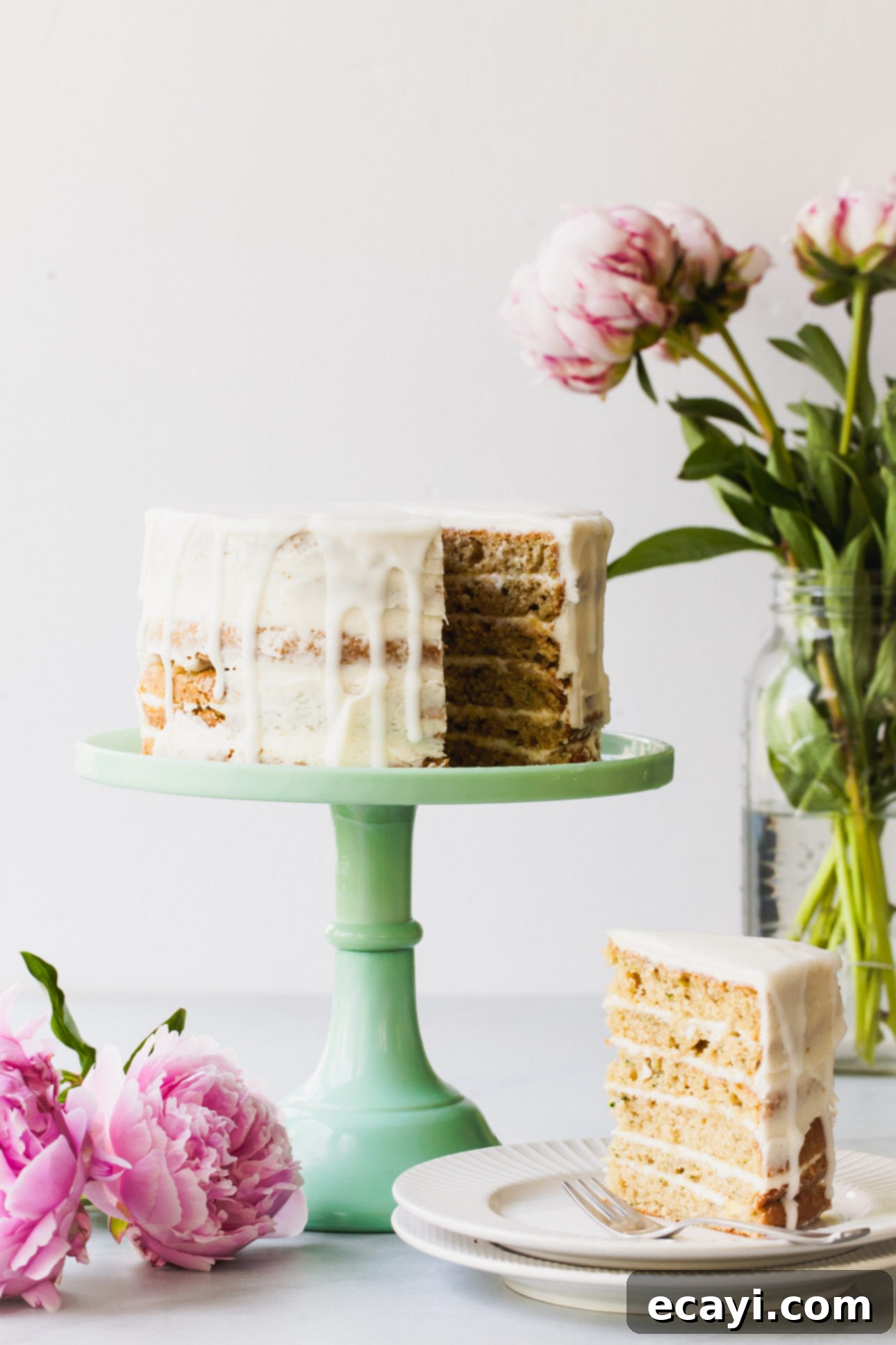 Tart and Tempting: 35 Sweet Lemon Dessert Recipes 3 Lemon Zucchini Cake with a Lemon Drizzle by Style Sweet // FoodNouveau.com